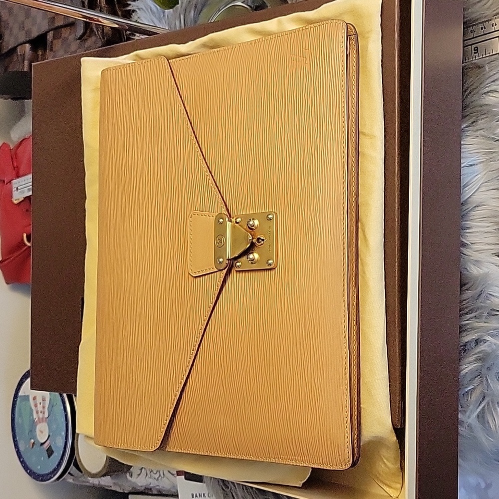LV Epi yellow Document Laptop bag